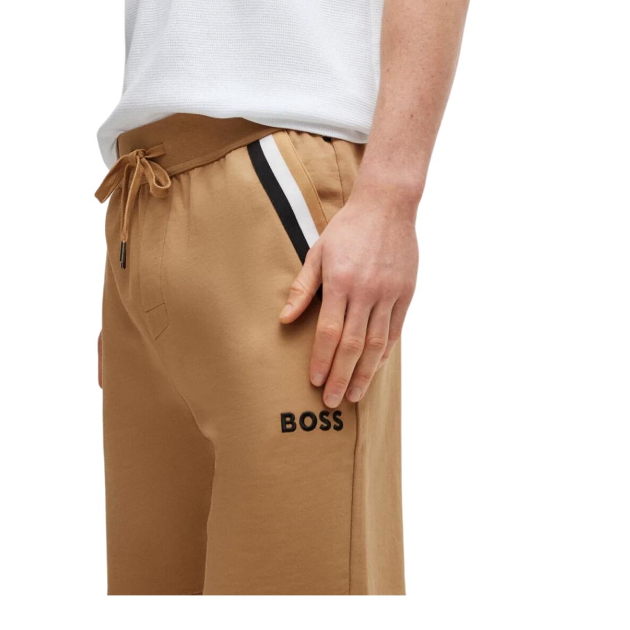 BOSS Signature Stripe Tape Beige Iconic Shorts