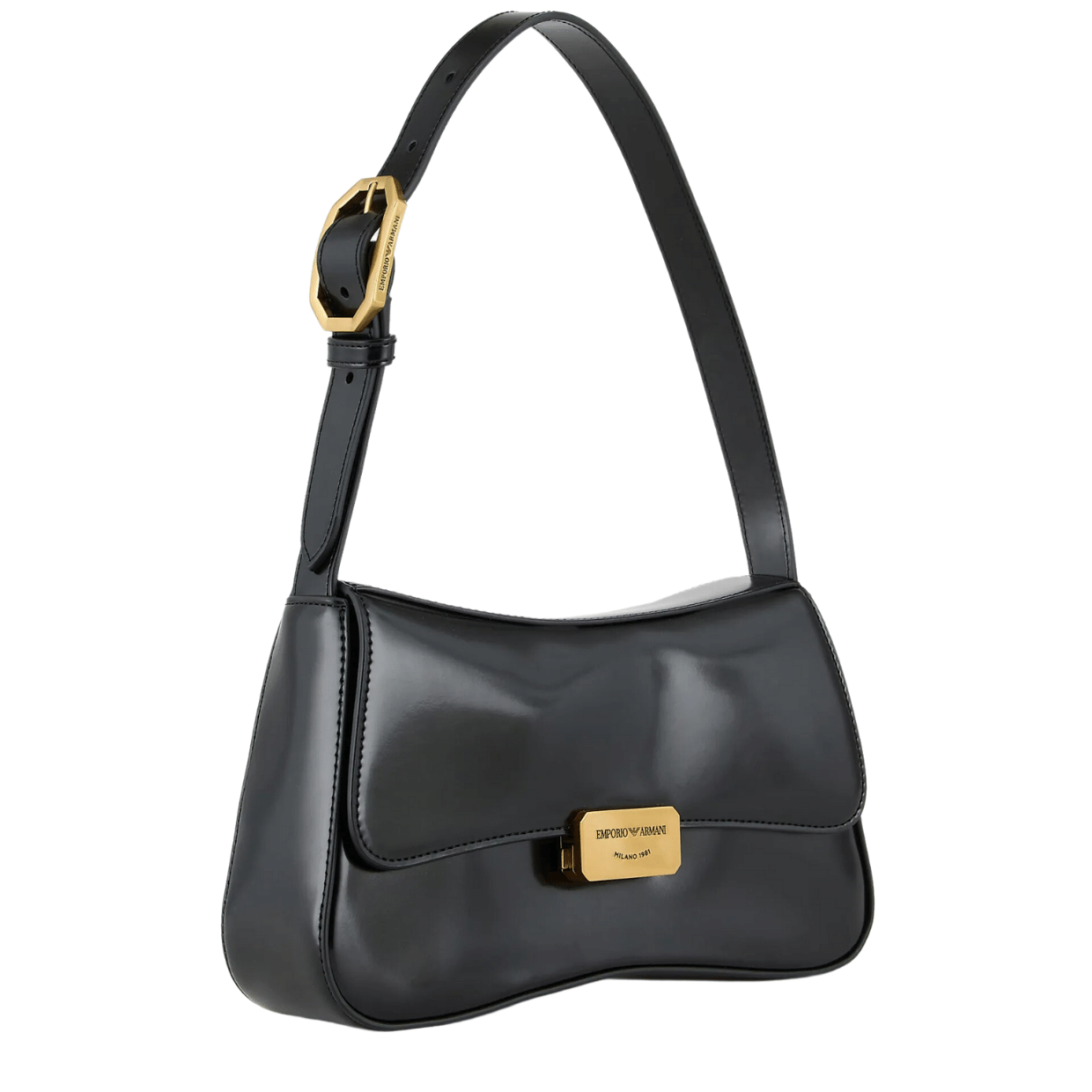 Emporio Armani Black Baguette Shoulder Bag
