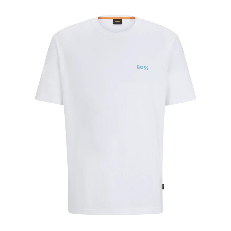 BOSS Te-Coral Reflective Artwork White T-Shirt