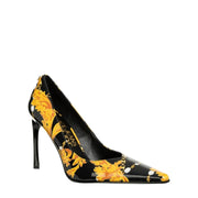 Versace Jeans Couture Baroque Chain Patent Pumps