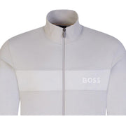 BOSS Print Logo Zip Up Grey Tracksuit Jacket