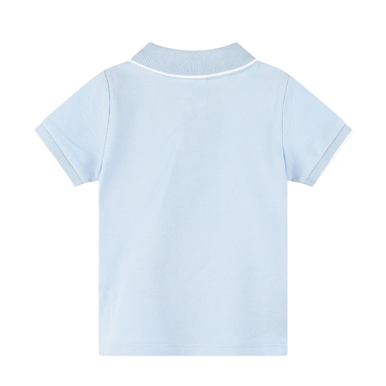 BOSS Baby Print Logo Short Sleeve Sky Blue Polo Shirt