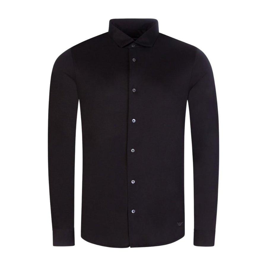 Emporio Armani Lyocell Blend Black Shirt