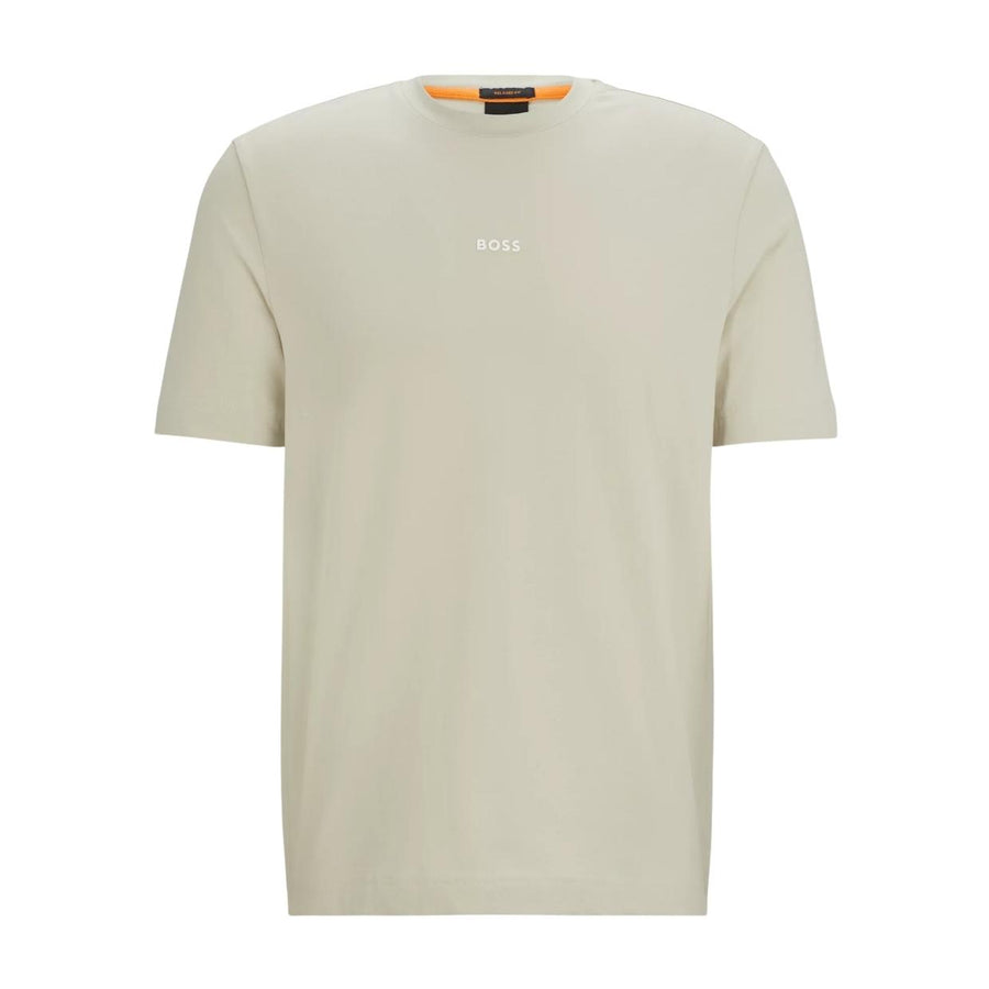 BOSS Logo Print TChup Beige T-Shirt