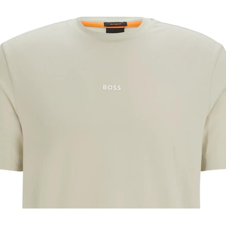 BOSS Logo Print TChup Beige T-Shirt