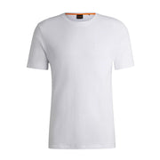 BOSS Tales Relaxed Fit Logo Patch White T-Shirt