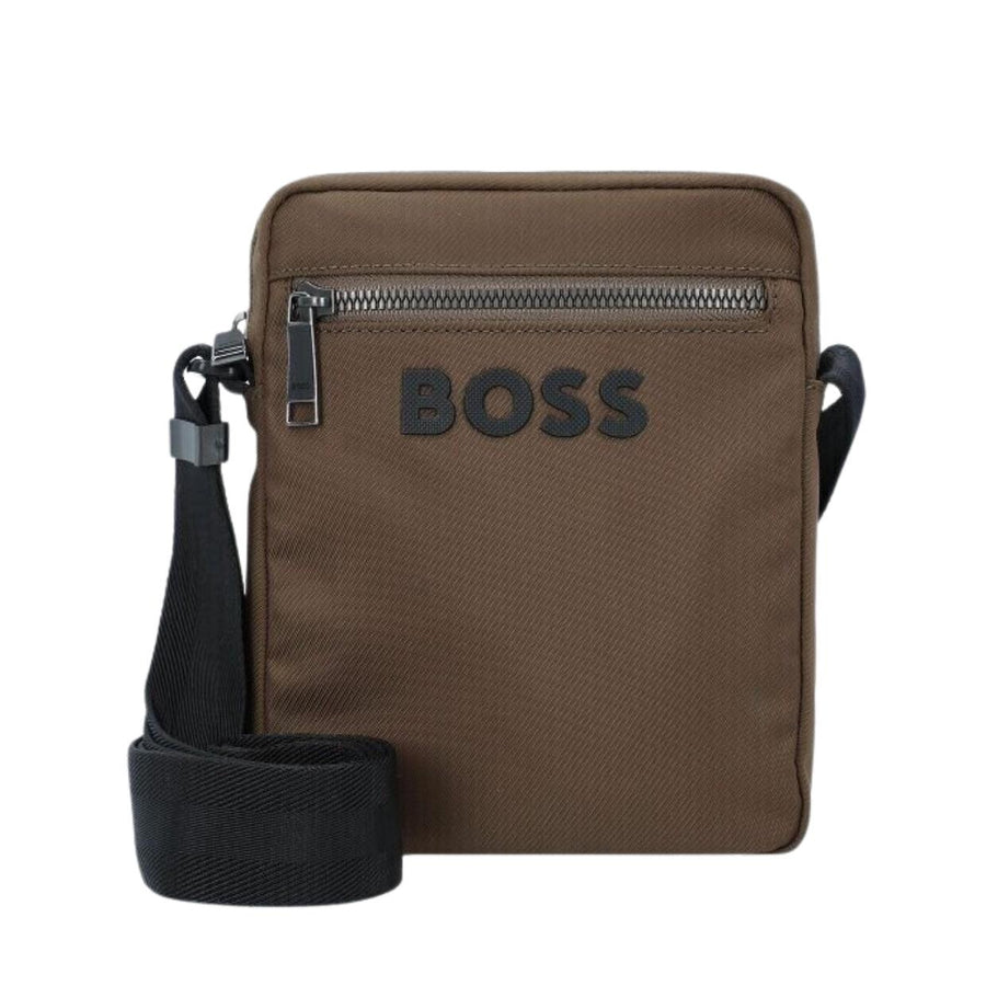 BOSS Contrast Logo Catch 3.0 Brown Crossbody Bag