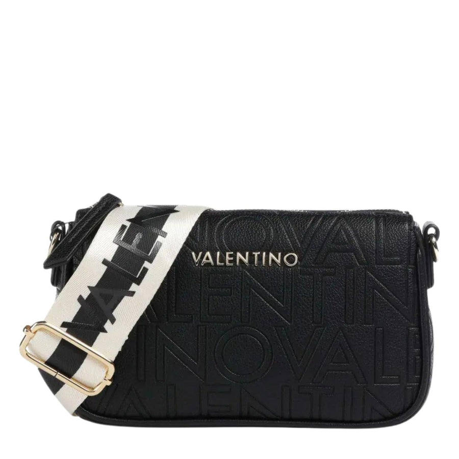 Valentino Bags Black Pansy Zip Crossbody Bag