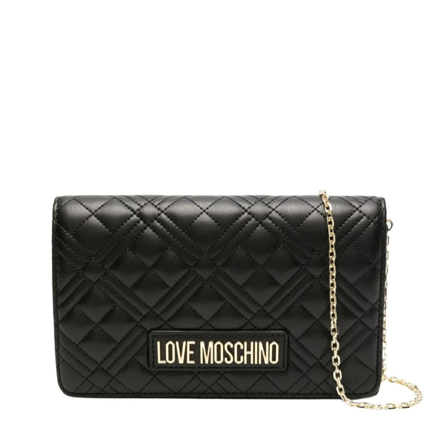 Love Moschino Quilted Logo Black Crossbody Bag