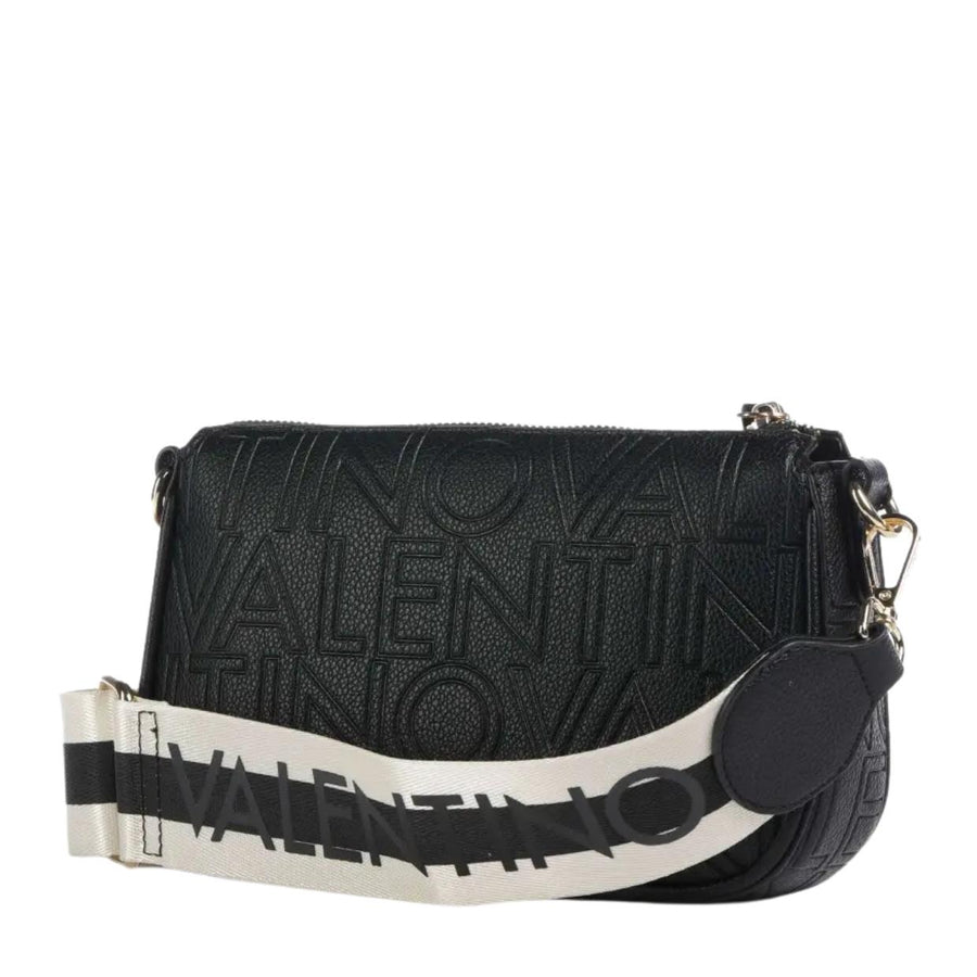Valentino Bags Black Pansy Zip Crossbody Bag