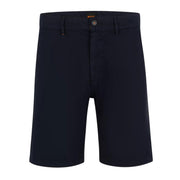 BOSS Navy Stretch Cotton Twill Slim Fit Chino Shorts