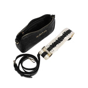 Valentino Bags Black Pansy Zip Crossbody Bag