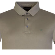 Emporio Armani Eagle Logo Short Sleeve Khaki Polo Shirt