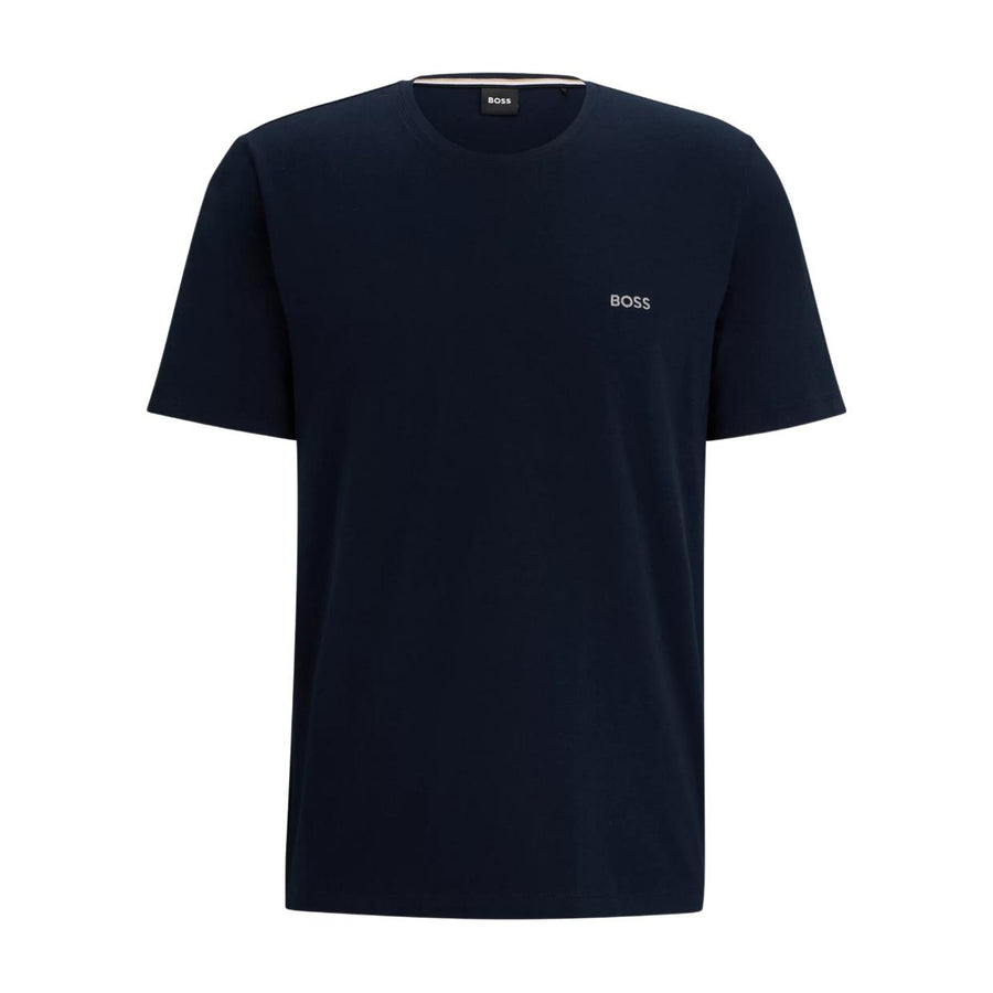 BOSS Embroidered Logo Regular Fit Dark Blue T-Shirt
