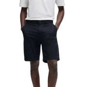 BOSS Navy Stretch Cotton Twill Slim Fit Chino Shorts
