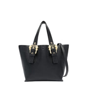 Versace Jeans Couture Baroque Buckle Black Tote Bag