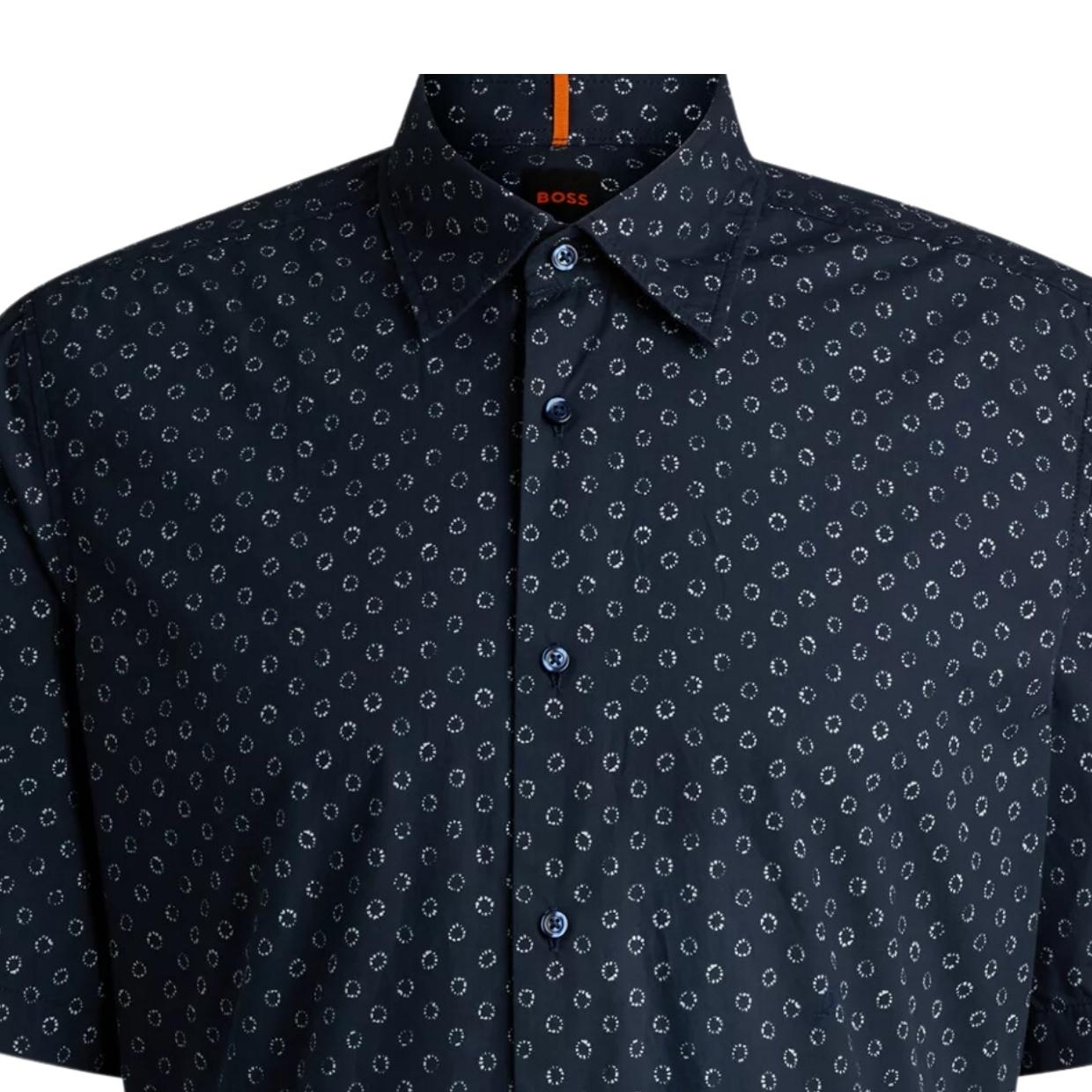 BOSS Cotton Poplin Rash 2 Navy Shirt