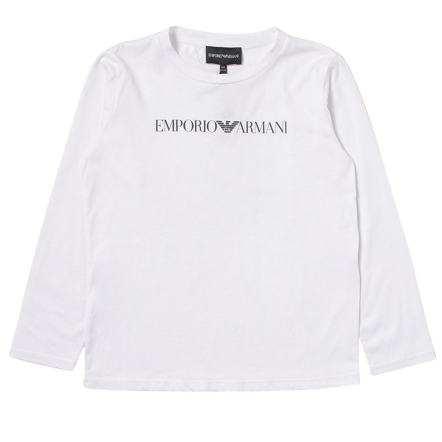 Emporio Armani Kids White Long Sleeve T-Shirt