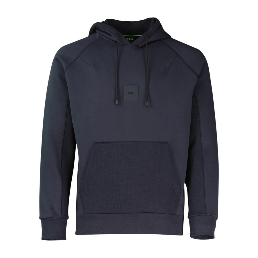 BOSS Regular Fit Soody Rib Navy Hoodie