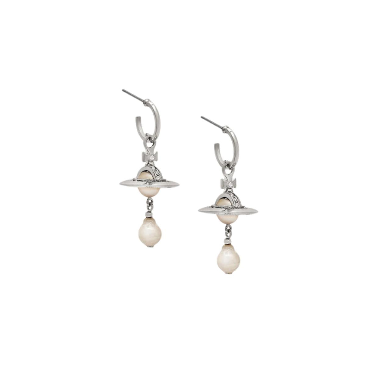 Vivienne Westwood Aleksa Creamrose Pearl Earrings