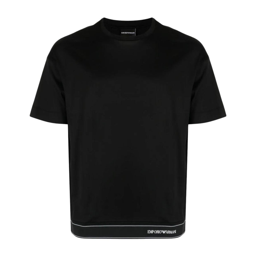 Emporio Armani Logo Tape Short Sleeve Black T-Shirt