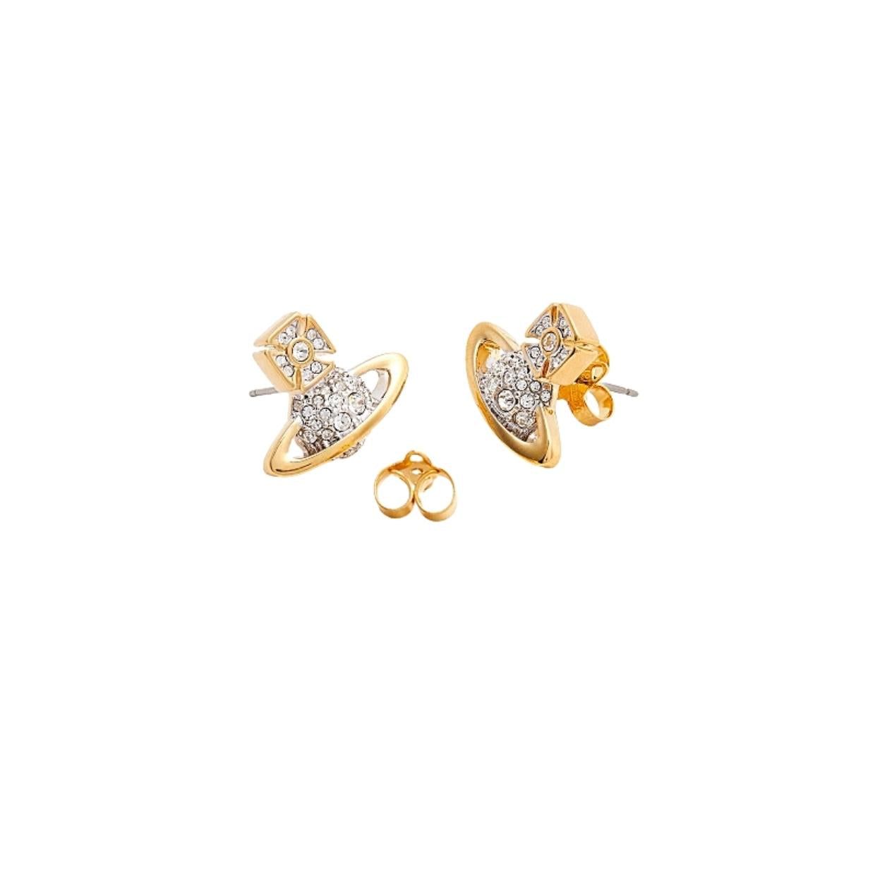 Vivienne Westwood Brighton Bas Relief Gold Earrings