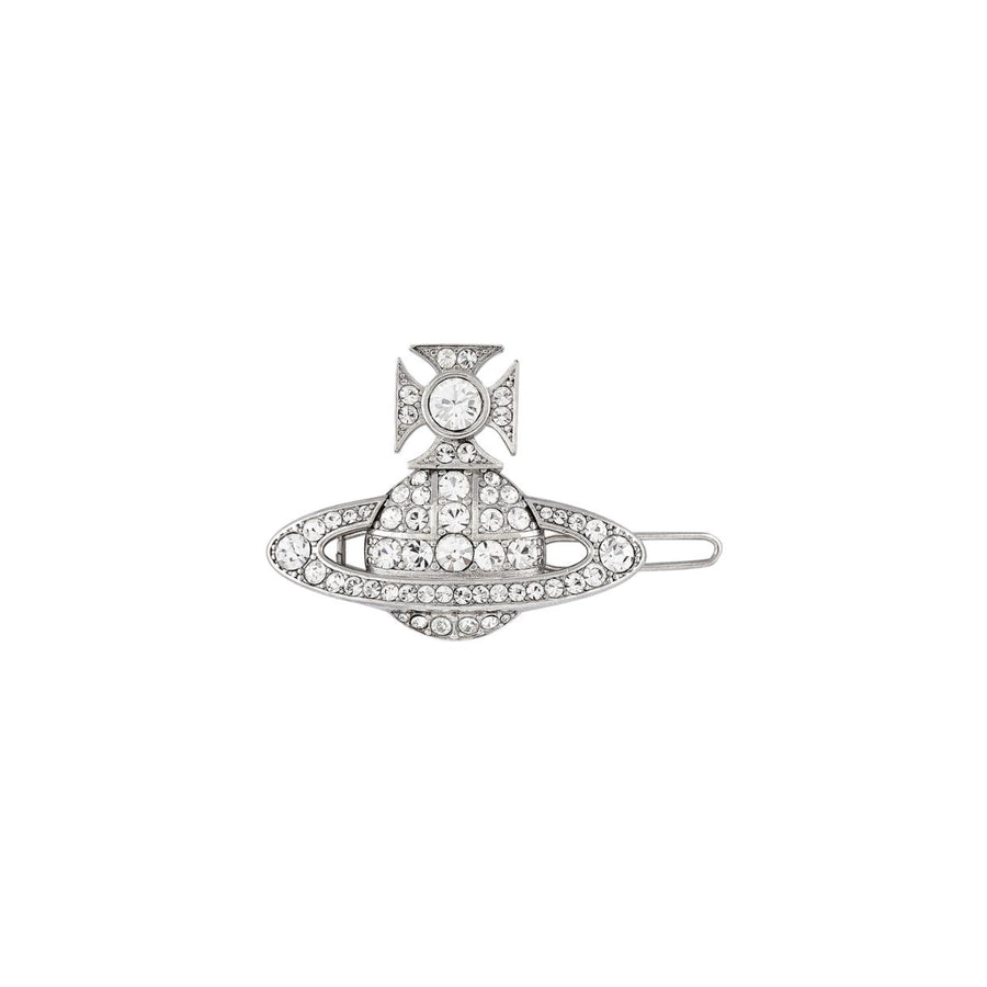 Vivienne Westwood Corinne Platinum Crystal Hair Clip