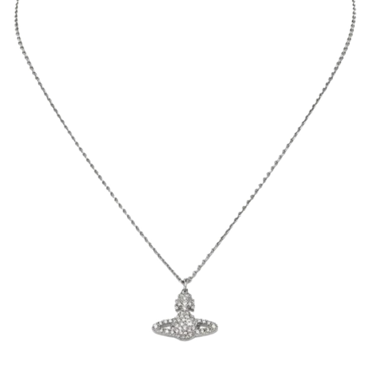 Vivienne Westwood Grace Bas Relief Platinum Pendant Necklace
