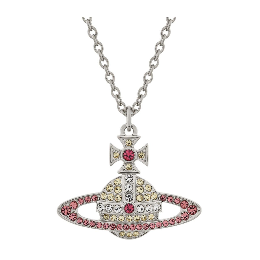 Vivienne Westwood Kika Platinum Light Rose Pendant Necklace