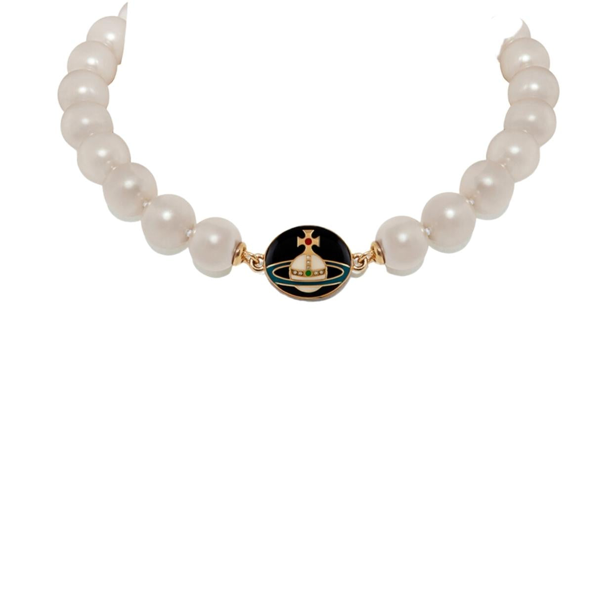 LARGE PEARL NECKLACE WITH SKULL