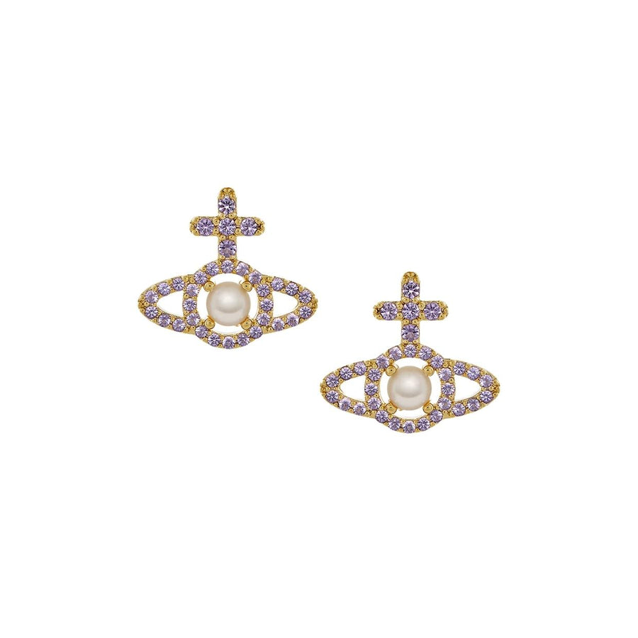 Vivienne Westwood Olympia Gold Creamrose Pearl Earrings