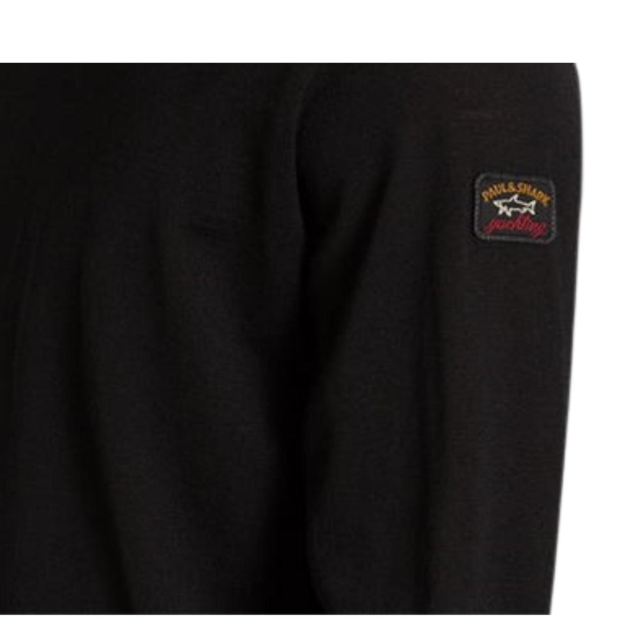 Paul & Shark Logo Badge Black Sweatshirt Knit
