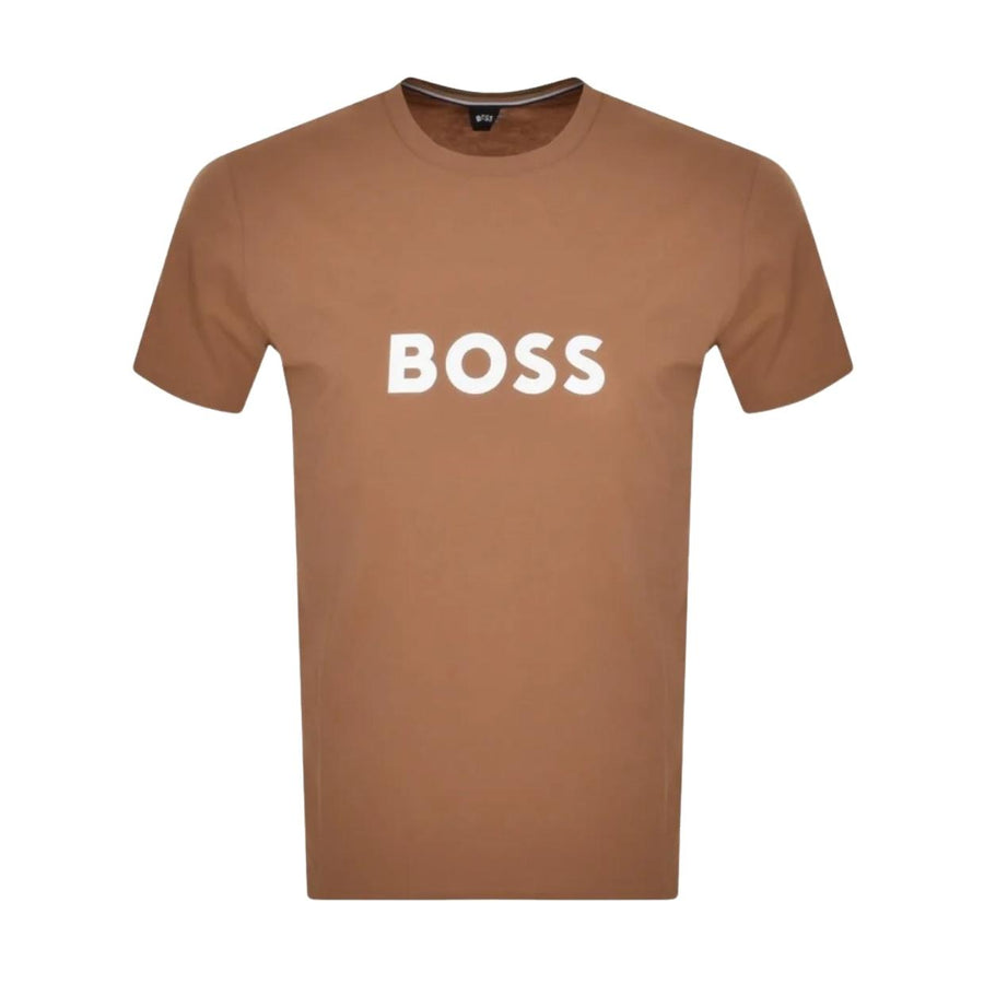 BOSS Printed Logo Beige T-Shirt
