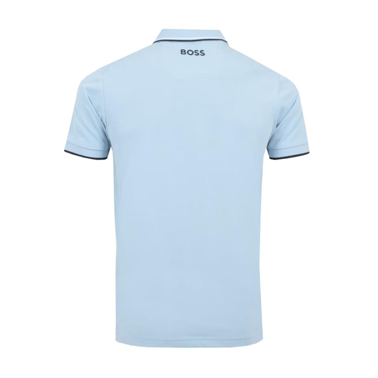 BOSS Sky Blue Embroidered Logo Polo Shirt