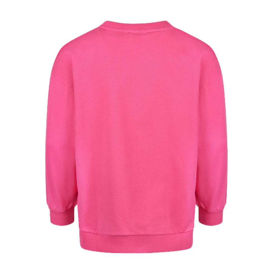 Balmain Kids Printed Logo Pink Cotton Sweatshirt