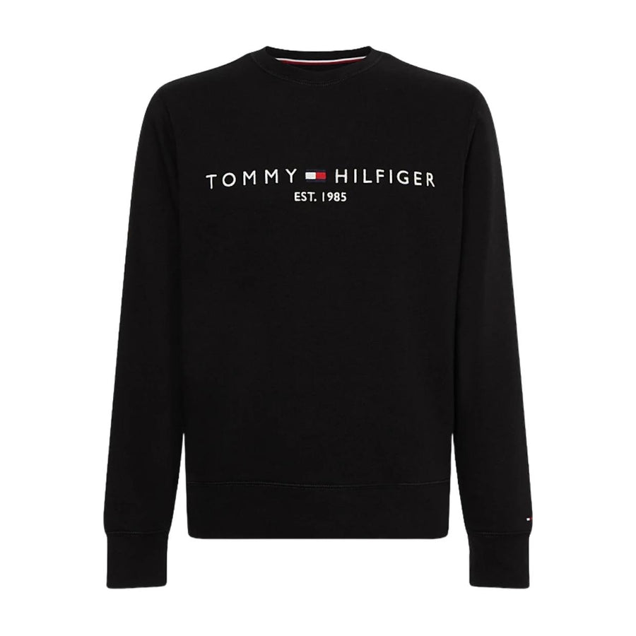 Tommy Hilfiger Logo Fleece Black Sweatshirt