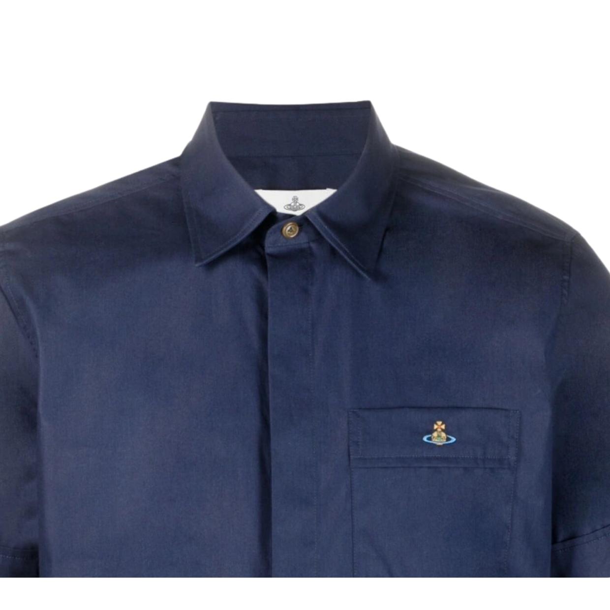 Vivienne Westwood Classic Short Sleeve Navy Shirt