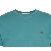 Vivienne Westwood Embroidered Orb Logo Teal T-Shirt
