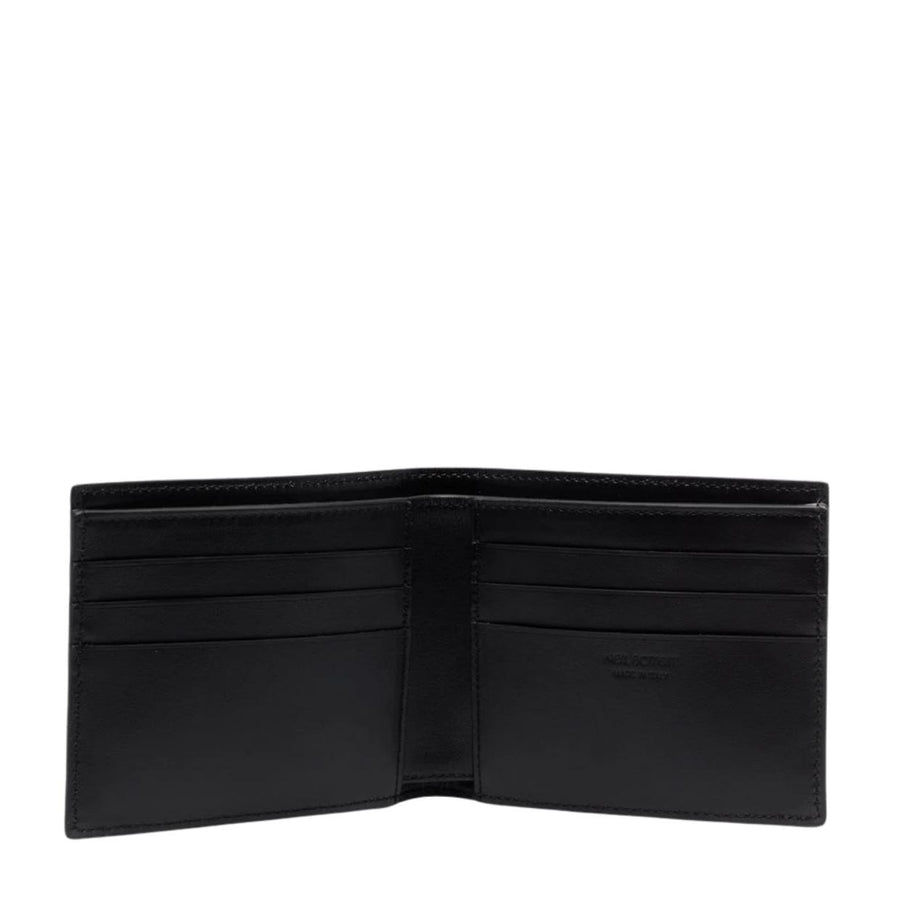 Neil Barrett Fair-Isle Thunderbolt Leather Bi-Fold Wallet