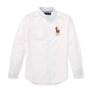 Ralph Lauren Kids White Embroidered Logo Shirt