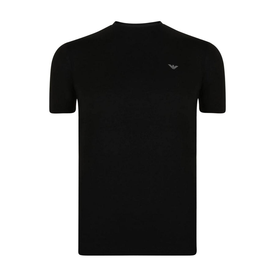 Emporio Armani Bodywear Eagle Logo Crew Neck Black T-Shirt
