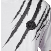 Plein Sport Tiger Scratch Print White T-Shirt