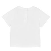 Balmain Baby Iridescent Logo White T-Shirt