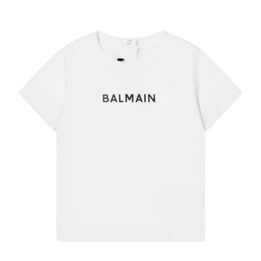 Balmain Baby Printed Logo White T-Shirt