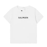 Balmain Baby Printed Logo White T-Shirt