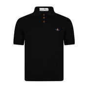 Vivienne Westwood Black Knitted Polo Shirt