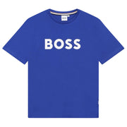 BOSS Kids Large Logo Royal Blue T-Shirt