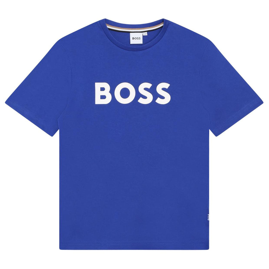 BOSS Kids Large Logo Royal Blue T-Shirt