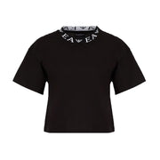 EMPORIO ARMANI  Mercerised Jersey T-shirt With Jacquard Collar