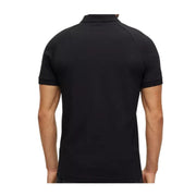 BOSS Paule Rhinestone Logo Black Polo Shirt